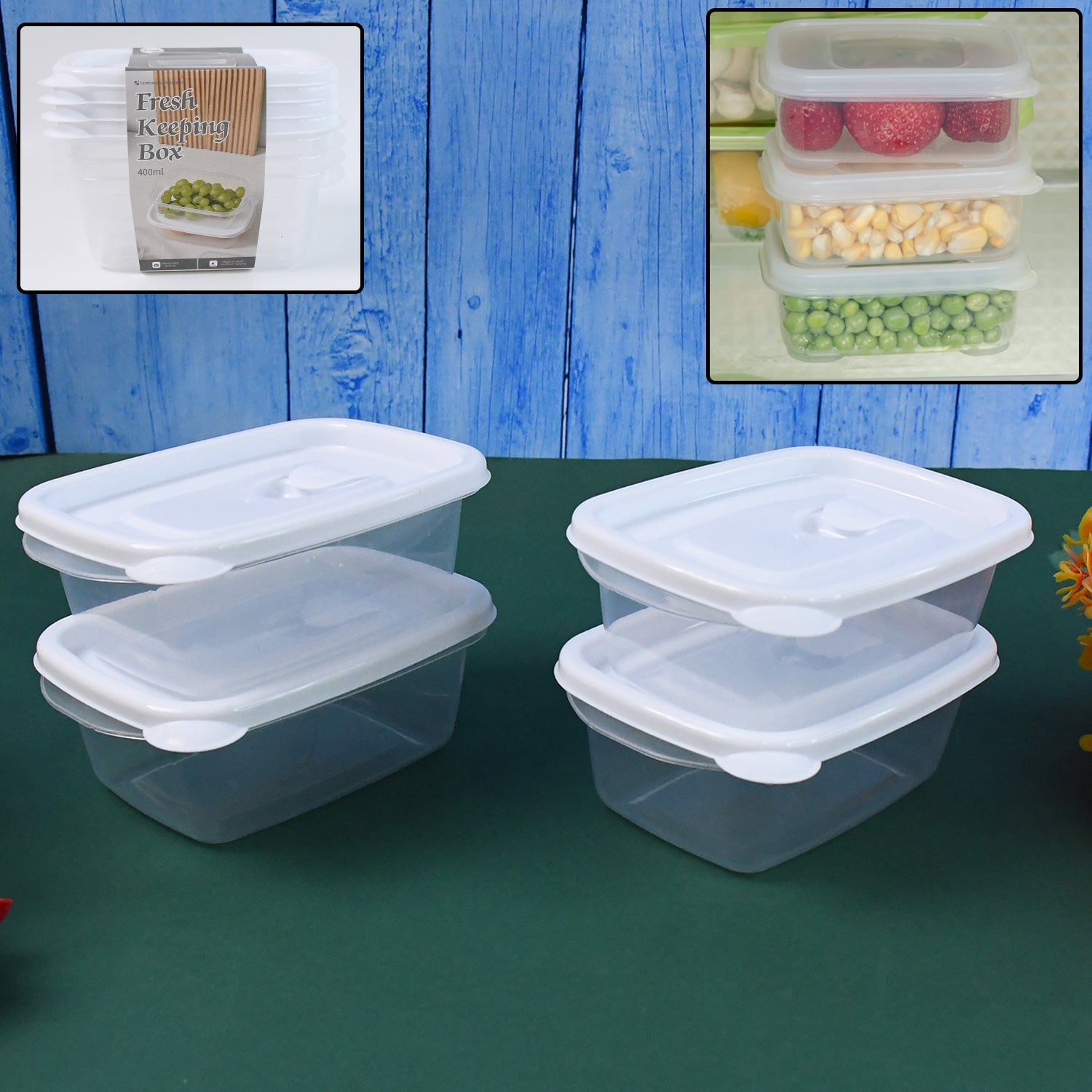 Food Storage Containers-microwave (4 Pc400ml) Food Storage Containers-microwave (4 Pc400ml)
